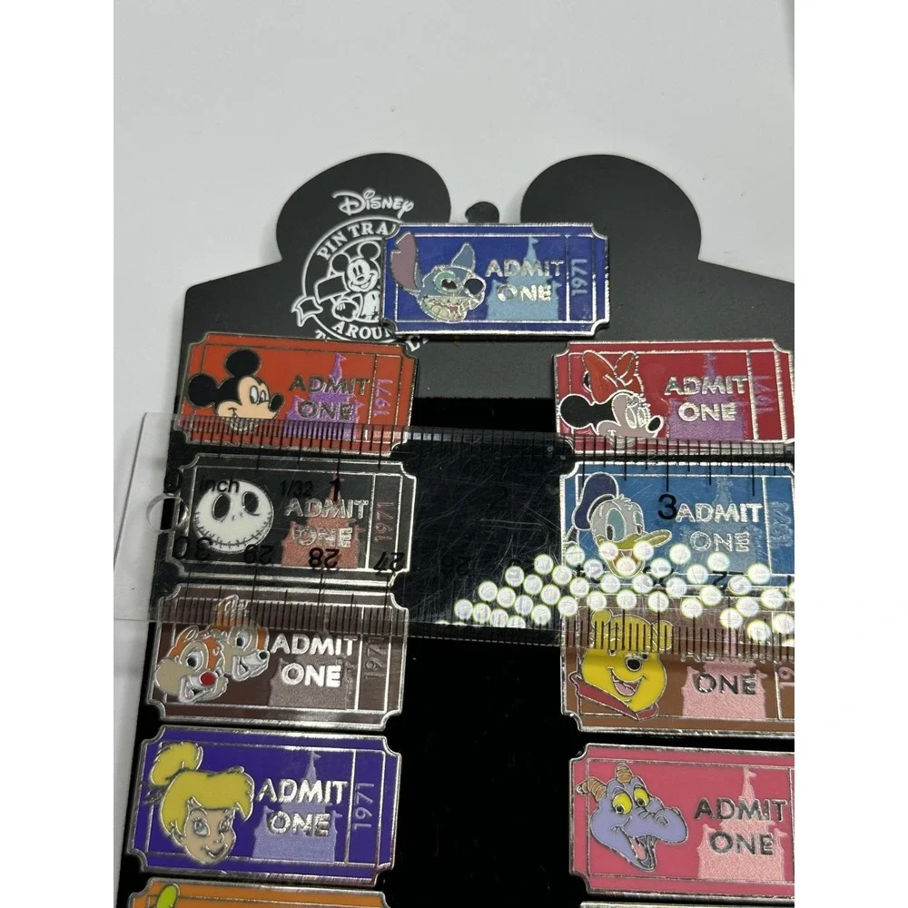 Disney Admit One Ticket 1971 Series Complete Set of 11